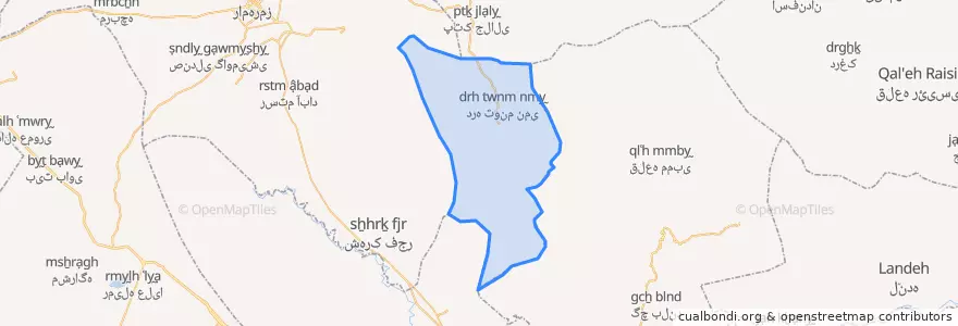Mapa de ubicacion de بخش ابوالفارس.
