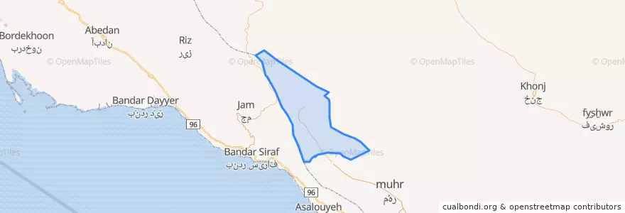 Mapa de ubicacion de بخش اسیر.