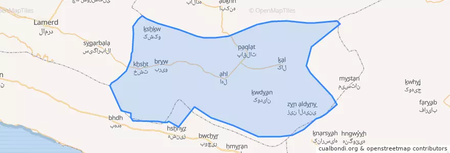 Mapa de ubicacion de بخش اشکنان.