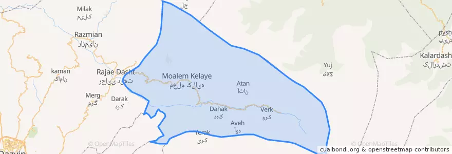 Mapa de ubicacion de بخش الموت شرقی.