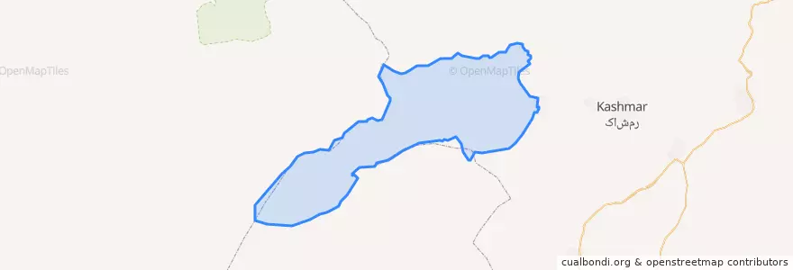Mapa de ubicacion de بخش انابد.