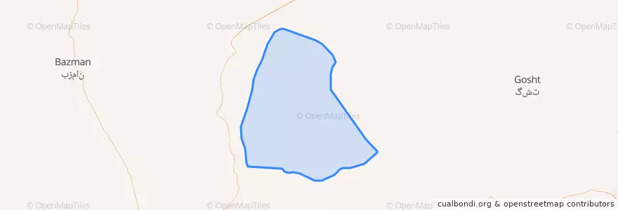 Mapa de ubicacion de بخش ایرندگان.