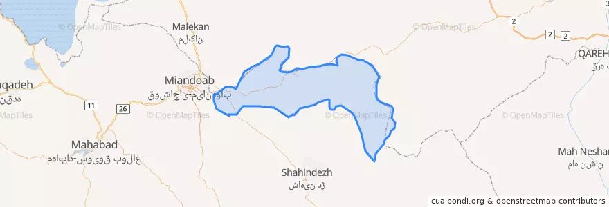 Mapa de ubicacion de بخش باروق.