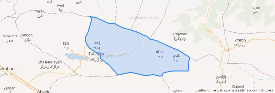 Mapa de ubicacion de بخش بالاطالقان.