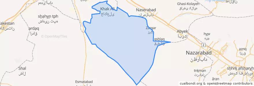 Mapa de ubicacion de بخش بشاریات.