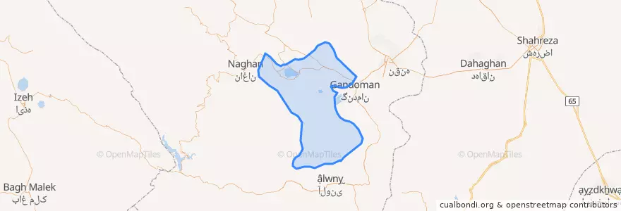 Mapa de ubicacion de بخش بلداجی.