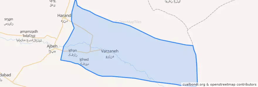 Mapa de ubicacion de بخش بن رود.