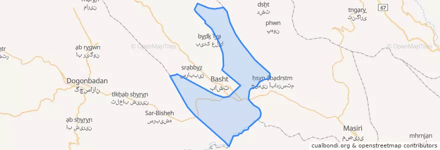 Mapa de ubicacion de بخش بوستان.