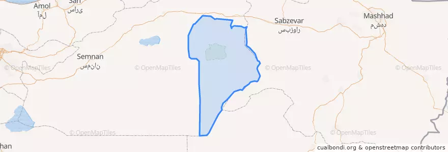 Mapa de ubicacion de بخش بیارجمند.