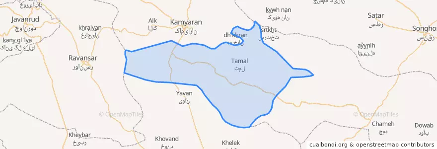 Mapa de ubicacion de بخش بیلوار.