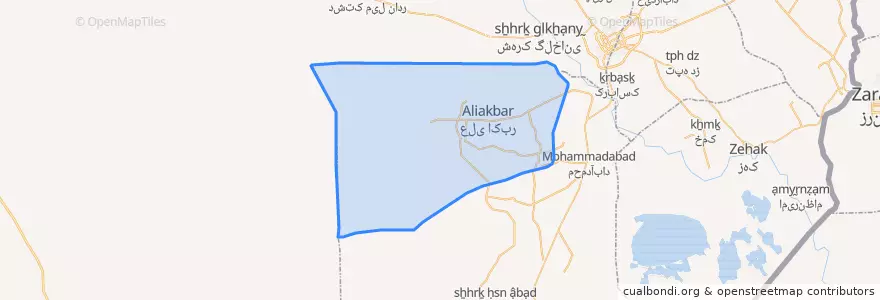 Mapa de ubicacion de بخش تیمورآباد.