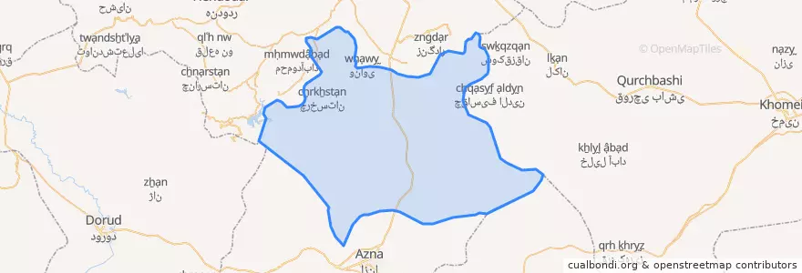 Mapa de ubicacion de بخش جاپلق.