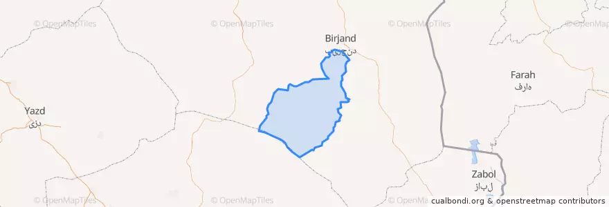 Mapa de ubicacion de بخش جلگه ماژان.