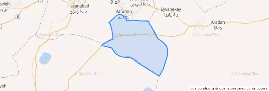 Mapa de ubicacion de بخش جواد آباد.