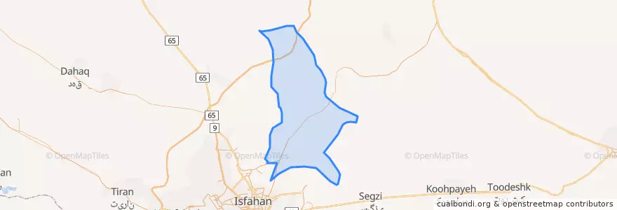 Mapa de ubicacion de بخش حبیب آباد.