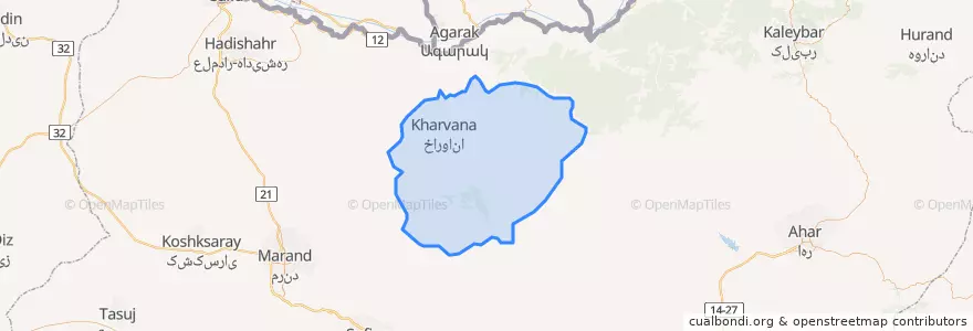 Mapa de ubicacion de بخش خاروانا.