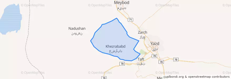 Mapa de ubicacion de بخش خضرآباد.