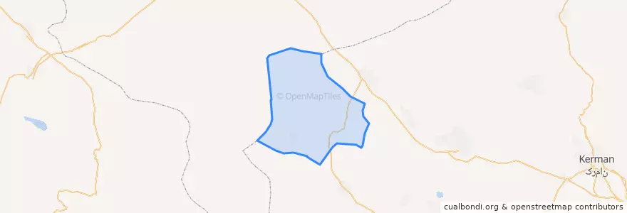 Mapa de ubicacion de بخش دهج.