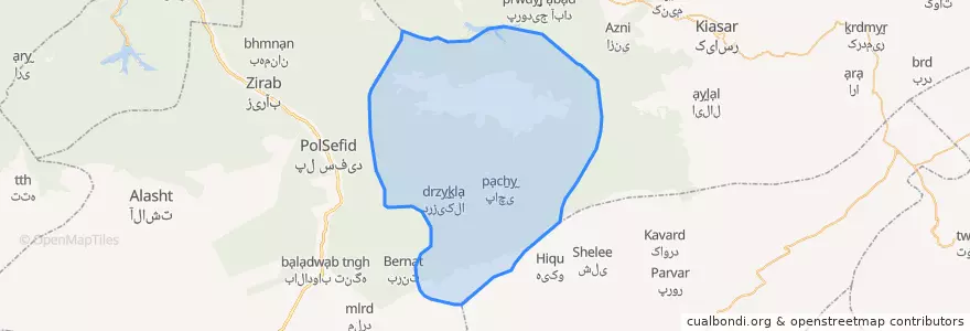 Mapa de ubicacion de بخش دودانگه.