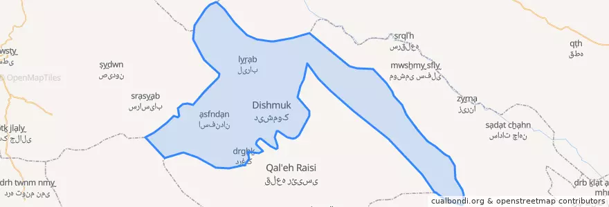 Mapa de ubicacion de بخش دیشموک.