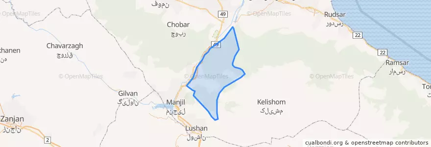 Mapa de ubicacion de بخش رحمت آباد و بلوکات.