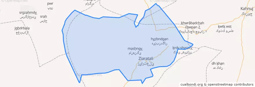 Mapa de ubicacion de بخش رودخانه.