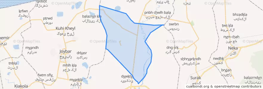 Mapa de ubicacion de بخش رودپی.