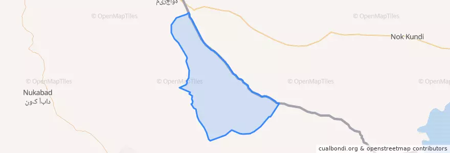 Mapa de ubicacion de بخش ریگ ملک.