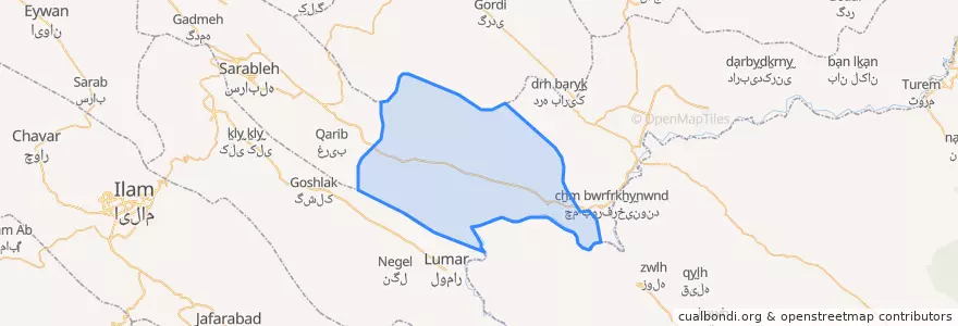 Mapa de ubicacion de بخش زاگرس.