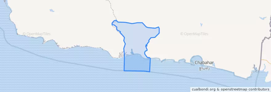 Mapa de ubicacion de بخش زرآباد.