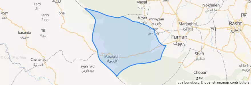 Mapa de ubicacion de بخش سردارجنگل.