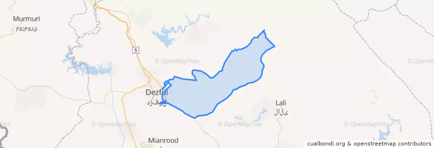 Mapa de ubicacion de بخش سردشت.