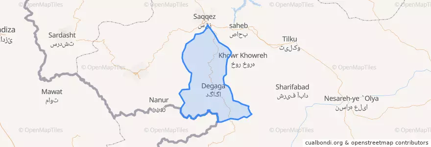 Mapa de ubicacion de بخش سرشیو.