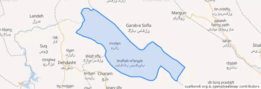 Mapa de ubicacion de بخش سرفاریاب.