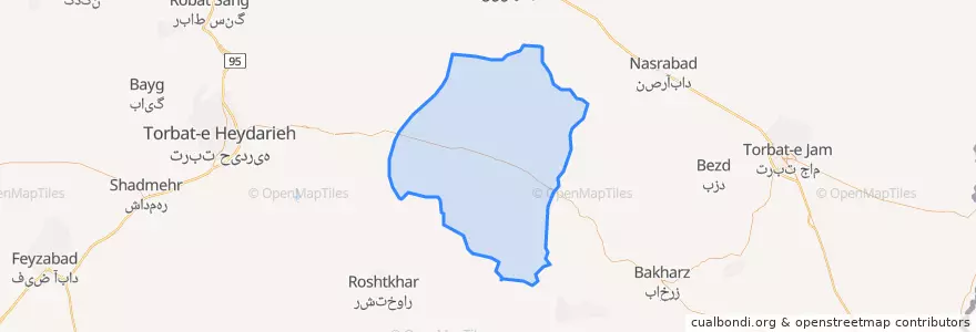 Mapa de ubicacion de بخش سلیمان.