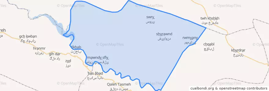 Mapa de ubicacion de بخش سوری.