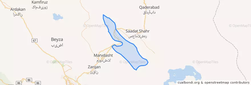 Mapa de ubicacion de بخش سیدان.