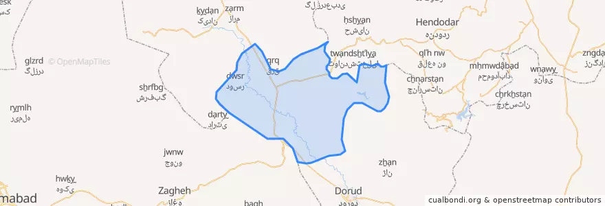 Mapa de ubicacion de بخش سیلاخور.
