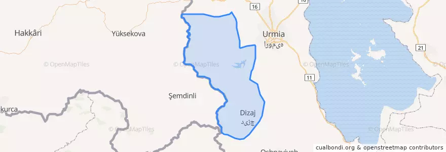 Mapa de ubicacion de بخش سیلوانه.