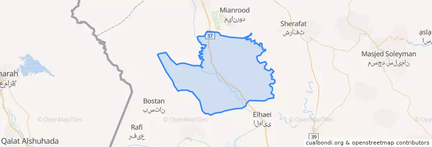 Mapa de ubicacion de بخش شاوور.
