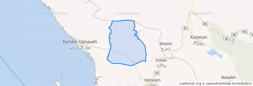 Mapa de ubicacion de بخش شبانکاره.