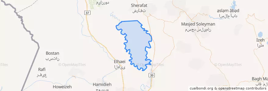 Mapa de ubicacion de بخش شعیبیه.
