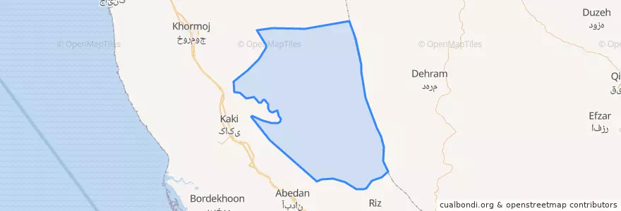Mapa de ubicacion de بخش شنبه و طسوج.