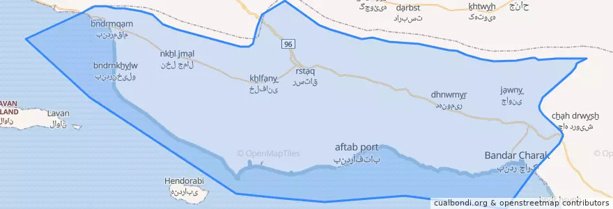 Mapa de ubicacion de بخش شیبکوه.