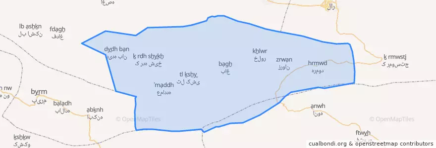 Mapa de ubicacion de بخش صحرای باغ.