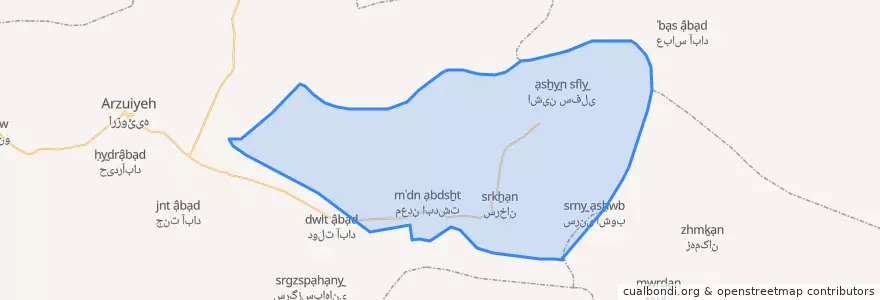 Mapa de ubicacion de بخش صوغان.