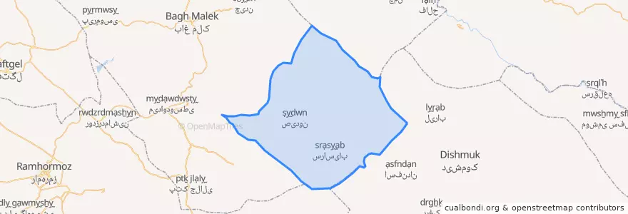 Mapa de ubicacion de بخش صیدون.