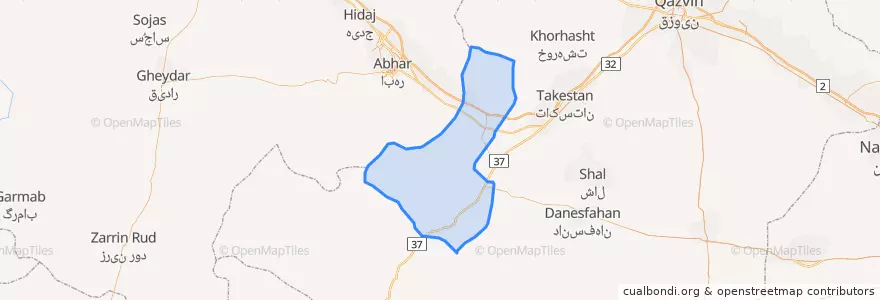 Mapa de ubicacion de بخش ضیاءآباد.