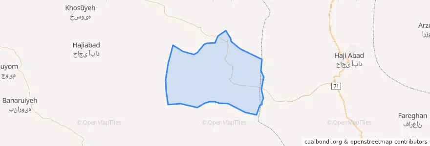 Mapa de ubicacion de بخش فورگ.