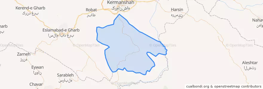 Mapa de ubicacion de بخش فیروزآباد.